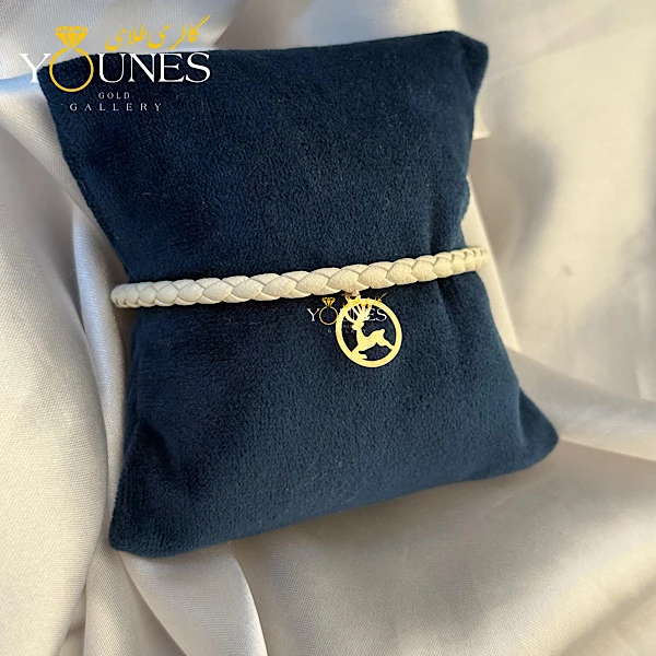 دستبند چرم گوزن طلا